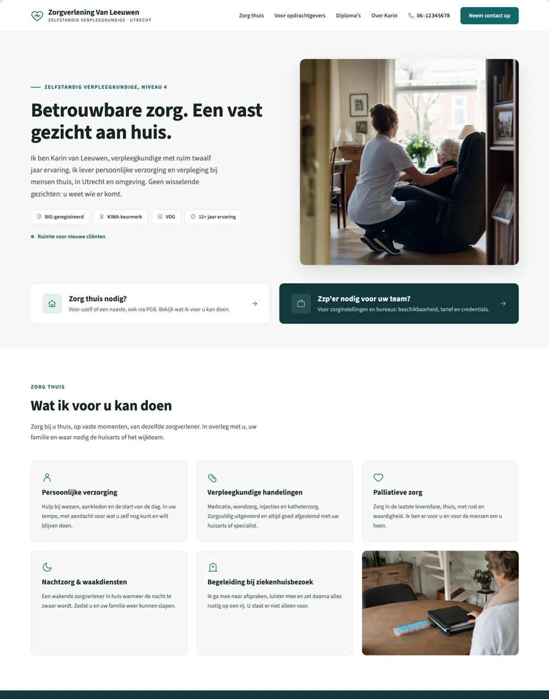 Voorbeeld: Zorgverlening Van Leeuwen