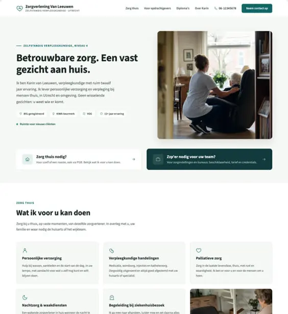 Voorbeeld: Zorgverlening Van Leeuwen